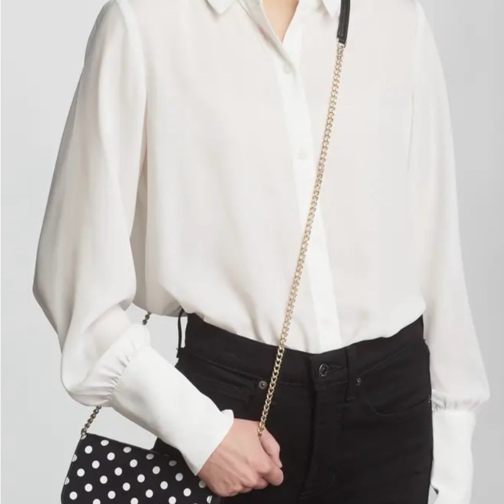 NWT Kate Spade Black & White Polka Dot Cheers Crossbody Bag - Picture 3 of 6